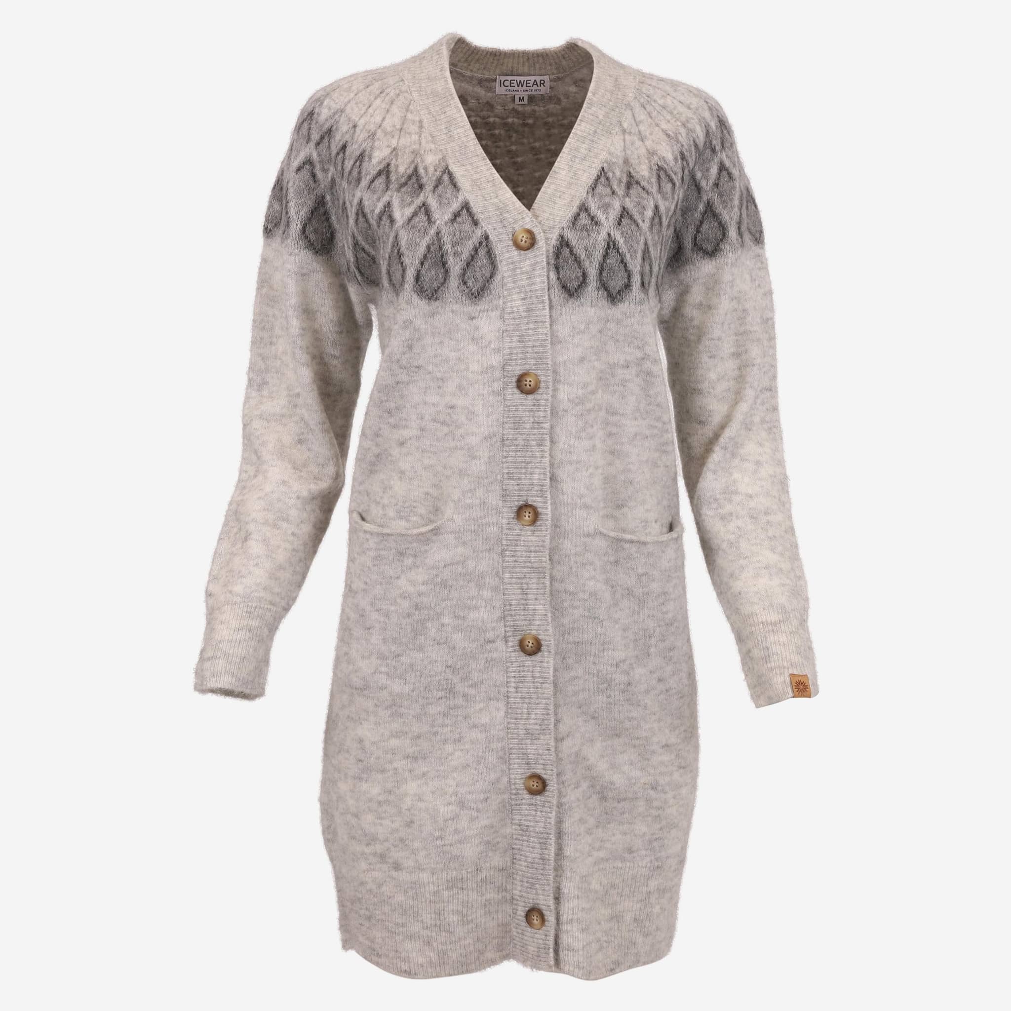 Ásbyrgi long wool mohair blend cardigan 